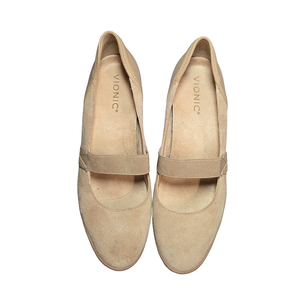 Vionic Women's Beige Suede Loafers - Picture 6 of 7